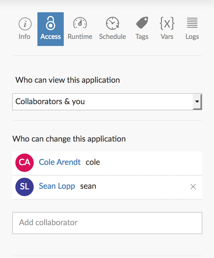 Content showing multiple collaborators