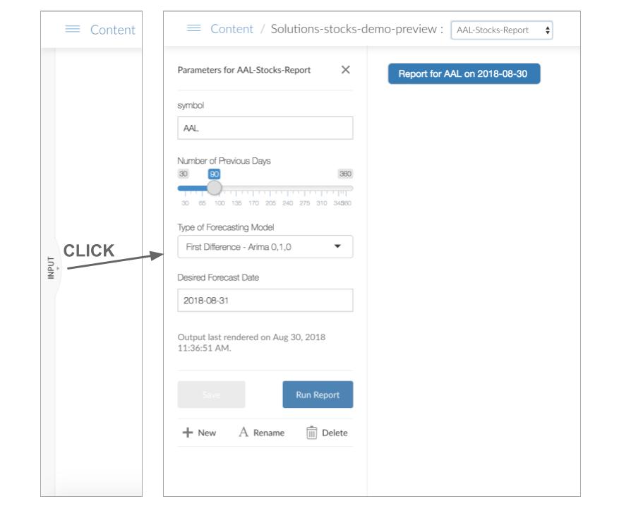 Input Sidebar and Panel