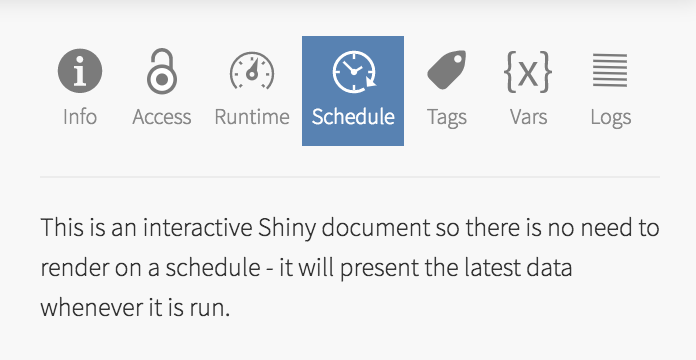 Schedule pane example for a Shiny document.